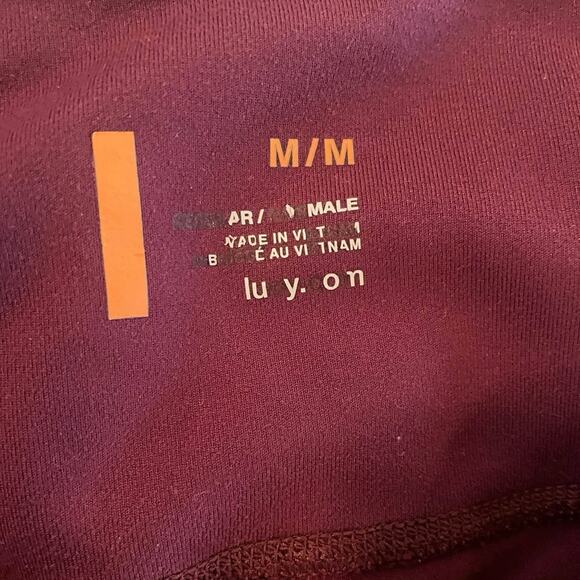 LUCY Activewear To The Barre Legging Ribbed Yoga Leggings Zipper Ankles SZ M - Picture 10 of 12